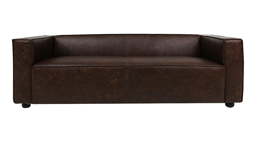 Mempra Design - 86" Opus Genuine Leather Square Arm Sofa