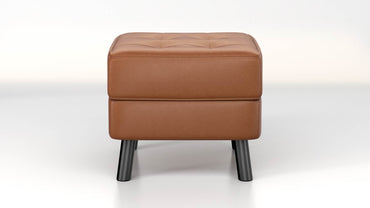 Mempra Design - Genuine Leather Ottoman Storage 21" - Messi Outen