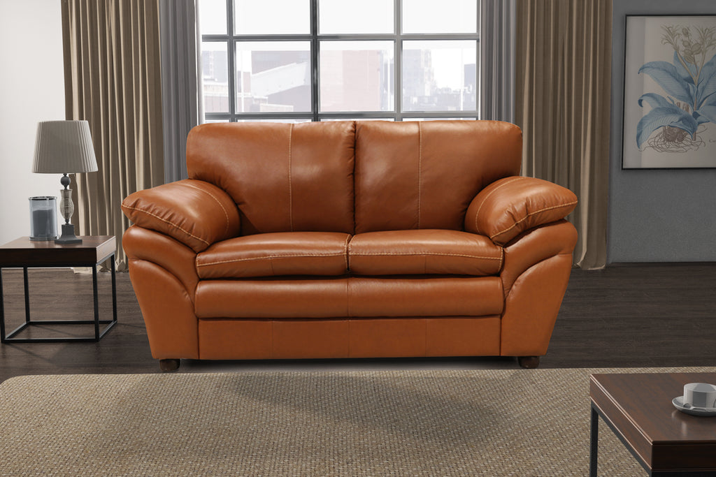 Mempra Design - Genuine Leather Loveseat 65" - Delta Collection