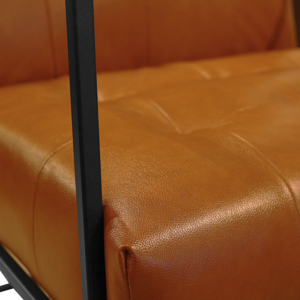 Mempra Design - Genuine Leather X Metal - Melfi Grover Chair Wild Brandy