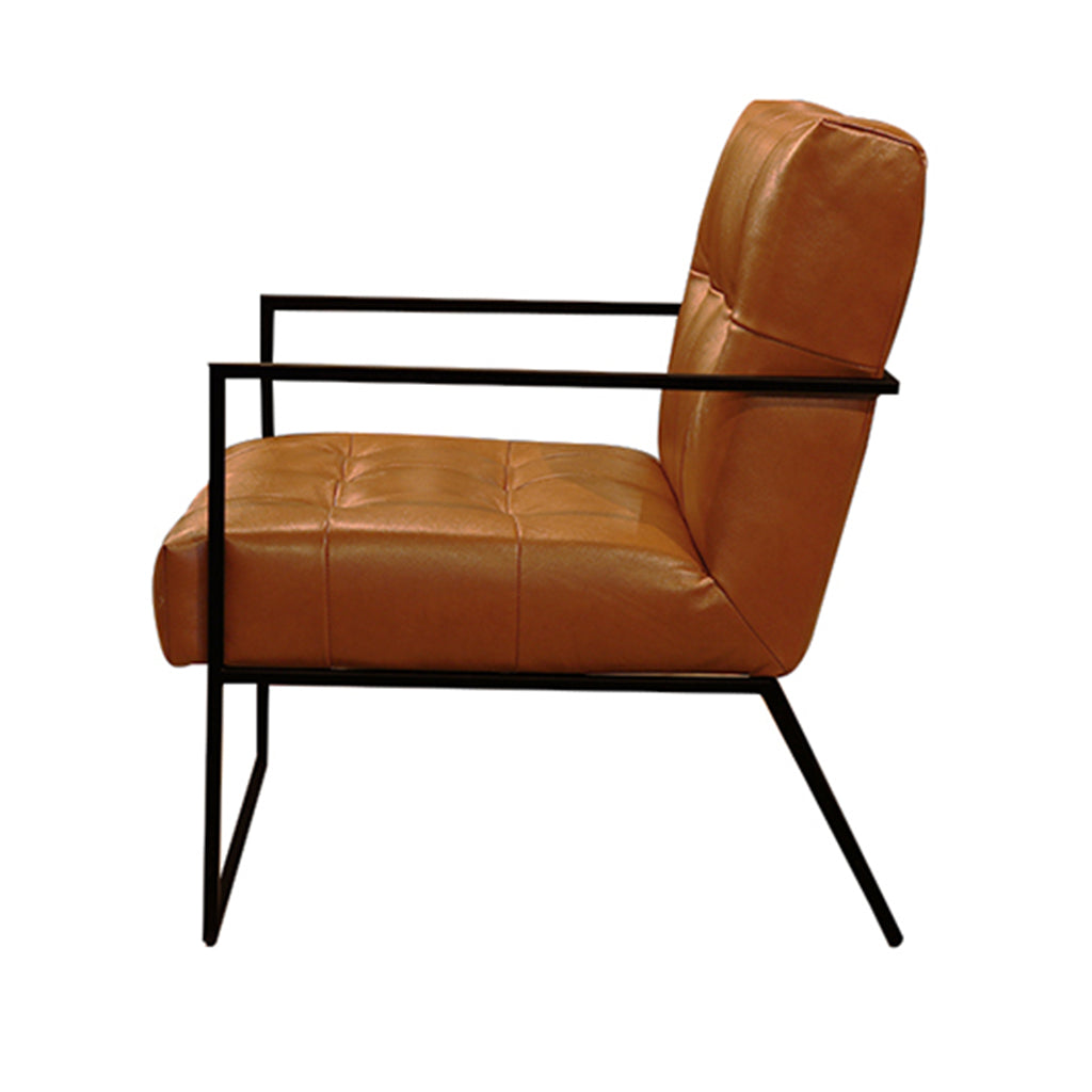 Mempra Design - Genuine Leather X Metal - Melfi Grover Chair Wild Brandy