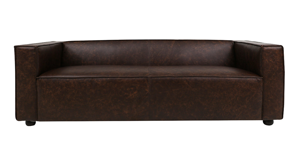 Mempra Design - 86" Opus Genuine Leather Square Arm Sofa